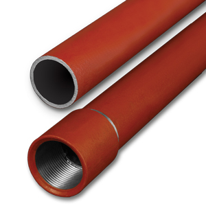 3.2m Length - Mild Steel EN10255 Heavy Red Oxide Tube