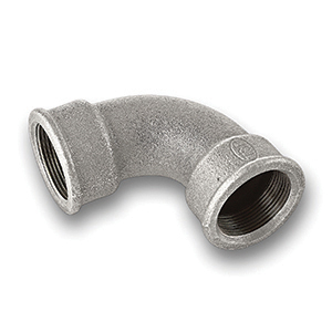 TSP&reg; 90&deg; Galvanised FxF Short Bend Malleable Pipe Fitting