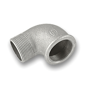 TSP&reg; 90&deg; Galvanised MxF Elbow Malleable Pipe Fitting