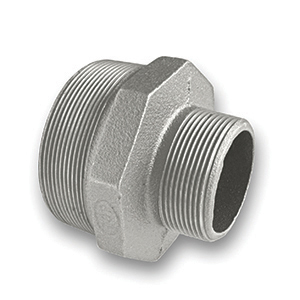TSP&reg; Galvanised Reducing Hexagon Nipple Malleable Pipe Fitting
