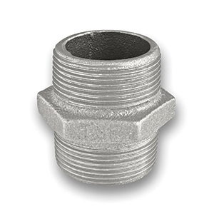 TSP&reg; Galvanised Hexagon Nipple Malleable Pipe Fitting