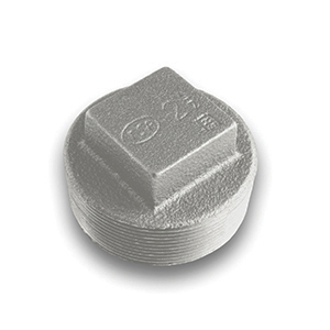TSP&reg; Galvanised Square Head Plug Malleable Pipe Fitting