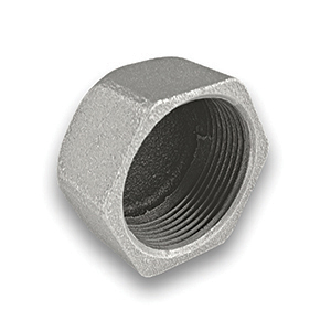TSP&reg; Galvanised Hexagon Cap Malleable Pipe Fitting