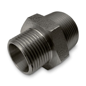 Intrinsic&reg; Mild Steel Black Reducing Hexagon Nipple EN10241