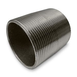 Intrinsic&reg; Mild Steel Black Close Taper Nipple EN10241