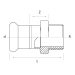 Press-Fit 316L Stainless Steel BSPT Male Adapter